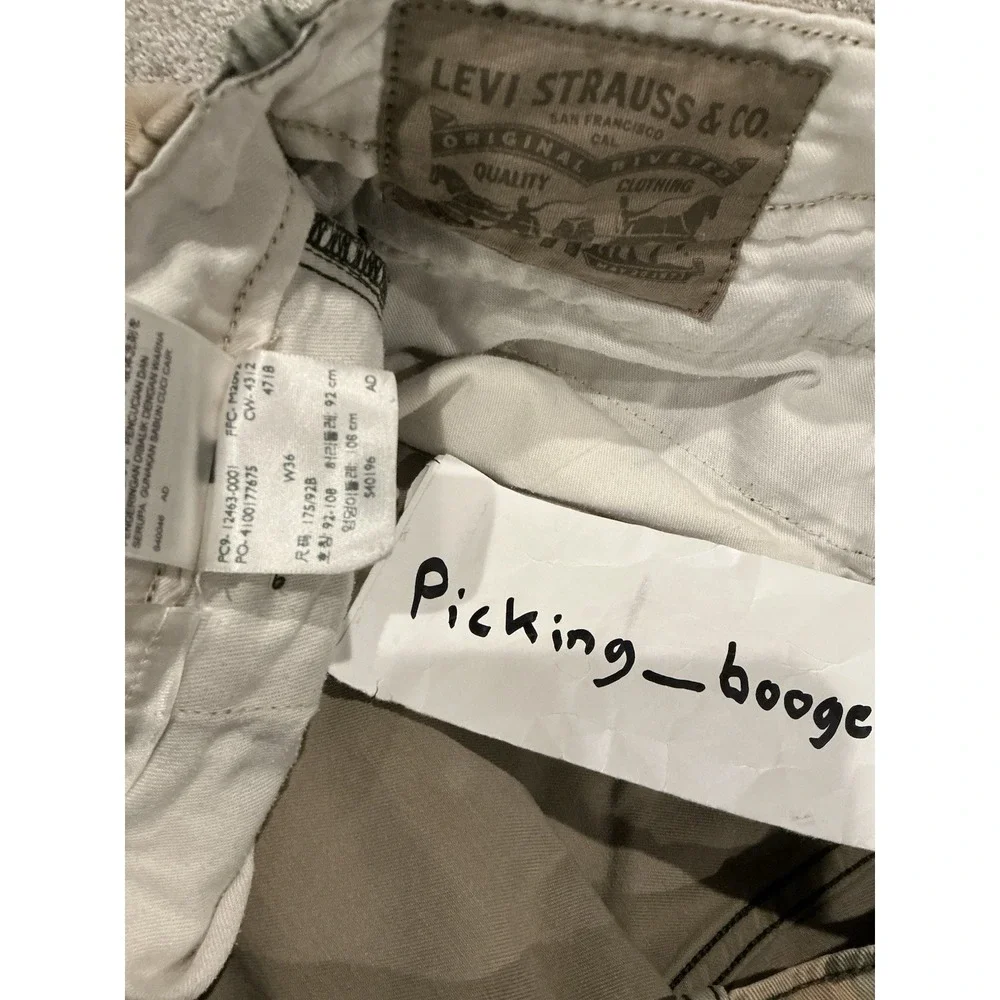 Levis Camo Cargo‎ Shorts Men 36 Tan Green Military Army Utility Baggy Dad Hiking